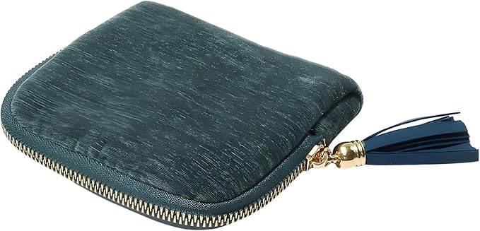 Travel Jewelry Case, Small High-End Large-Capacity Tassel Storage Bag Gifts for Women, Pouch Bags with Zipper, Velvet Jewelry Organizer Storage Bag for Bracelet Rings Earring (Navy Blue)