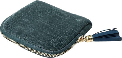 Travel Jewelry Case, Small High-End Large-Capacity Tassel Storage Bag Gifts for Women, Pouch Bags with Zipper, Velvet Jewelry Organizer Storage Bag for Bracelet Rings Earring (Navy Blue)