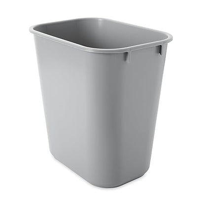 Rubbermaid Commercial Products Deskside Wastebasket/Trash Can, 3.25-Gallon/13-Quart, Gray, Plastic, for Bedroom/Bathroom/Office, Fits Under Desk/Sink/Cabinet