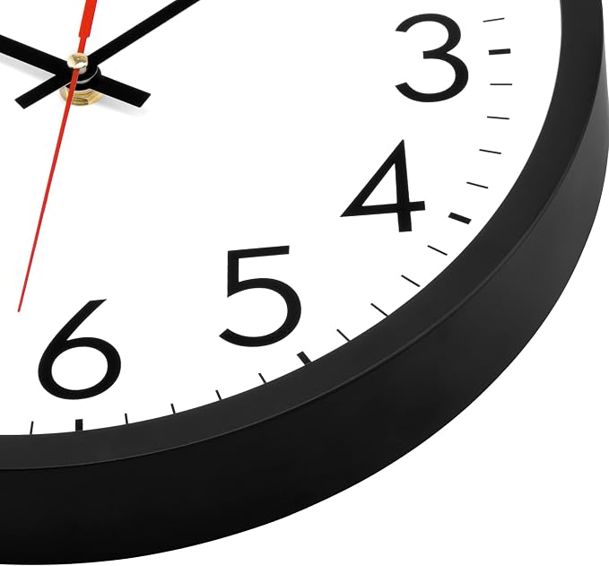 Lumuasky 8 Pack Wall Clock Bulk12 Inch Silent Non-Ticking Round Analog Classic Battery Operated Clocks Quartz Analog Round Wall Clocks for Office Kitchen Home Bedroom Decorative