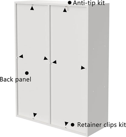 Cube Bookshelf, White Wooden Cube Storage Organizer, Freestanding Book Shelf, Cubby Shelf, Perfect Shelves for Bedroom, Kids Room, Closet, Classroom & Office (5-Cube)
