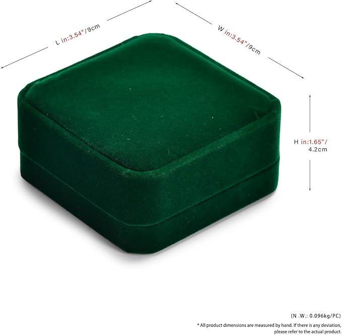 Green Small Bracelet Box Velvet Jewelry Gift Box for Bangle Bracelet Jewelry Bangle Gift Box