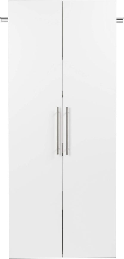 Prepac HangUps 30" Large Garage Cabinet, Bathroom Cabinet Wall Mount, Ideal for Garage, Kitchen and Laundry Organization 30" W x 72" H x 16" D, White