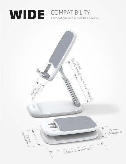 Lamicall White Cellphone Stand, Xmax Gift for Men Women Mother Father Girls Boys Coworkers, Desk Accessories, Telephone Stands, Workspace Organizersf, Gifts for Christmas