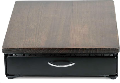 HiveNets for Vertuo Coffee Capsule Storage Drawer Compatible with Nespresso Vertuoline Pods Holder Metal and Wood Top Organizer (can hold 50 Pods)