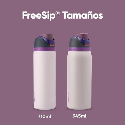 Owala FreeSip Insulated Stainless Steel Water Bottle with Straw for Sports, Travel, and School BPA-Free Sports Water Bottle, 32 oz, Dreamy Field