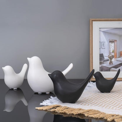 Notakia Small Birds Statues Black Modern Farmhouse Decor Deals, Farmhouse Decor for Kitchen Counter, Bathroom Shelf, Living Room, Office Sculpture, Knick Knacks for Shelves