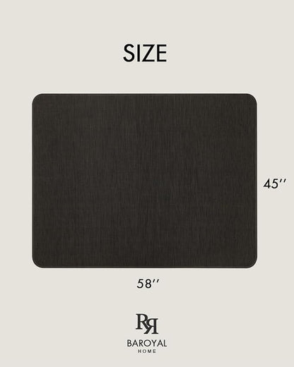 BARoyal Office Chair Mat for Hardwood Floor Under Desk Computer Rolling Chair Mat for Wood/Tile Floor Non-Slip Heavy Duty Desk Rug PVC Plastic Hard Floor Protector 45"x 58" (Espresso)