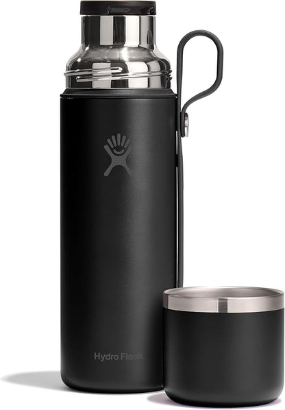 Hydro Flask Hot Flask & Cup – Insulated Stainless Steel, Hot Drink Travel Container for Coffee, Tea, & Soup 28 Oz Black