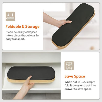 Lifewit Toilet Paper Storage Holder for 12 to 16 Rolls, Free Standing Toilet Paper Basket Stand with Bamboo Lid, Collapsible Fabric Bathroom Organizer Box for Mega Rolls, 30L, Extra Large, Black
