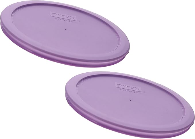 Pyrex 7402-PC 6/7-Cup Lavender Purple Food Storage Lids (2-Pack) - Made in the USA