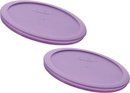 Pyrex 7402-PC 6/7-Cup Lavender Purple Food Storage Lids (2-Pack) - Made in the USA
