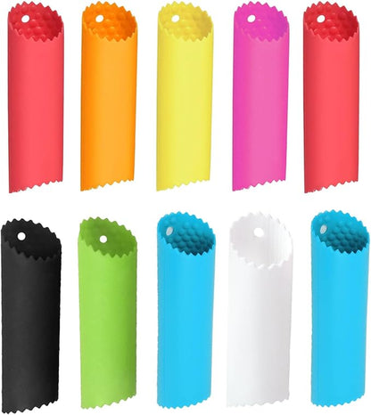 Garlic Peeler Set, 10 Pieces Silicone Garlic Roller Garlic Peeler Tube Easy Garlic Peeled Tool Skin Remover Roller Keeper Convenient for Kitchen Use