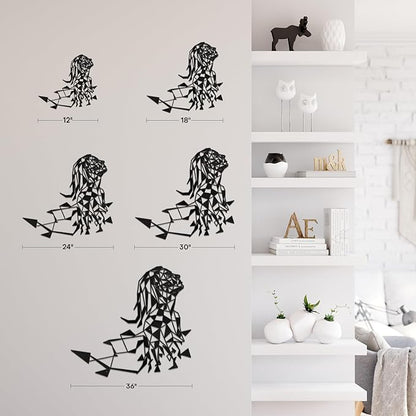 SIGNLEADER Metal Wall Art Decor Woman's Desire Modern Abstract Wall Sculpture Hangings Home Decoration for Living Room, Bedroom, Bathroom, Kitchen, Outdoor - 18" Black