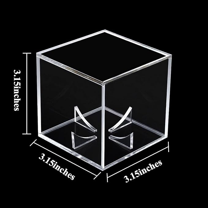 Danodoi Baseball Display Case UV Protected Acrylic Clear Baseball Holder Square Cube Ball Protector Memorabilia Autograph Display Box for Official Size Baseball