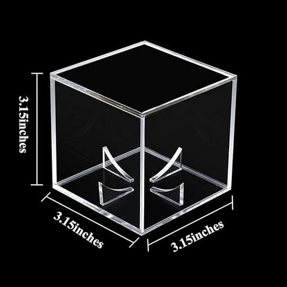 Danodoi Baseball Display Case UV Protected Acrylic Clear Baseball Holder Square Cube Ball Protector Memorabilia Autograph Display Box for Official Size Baseball