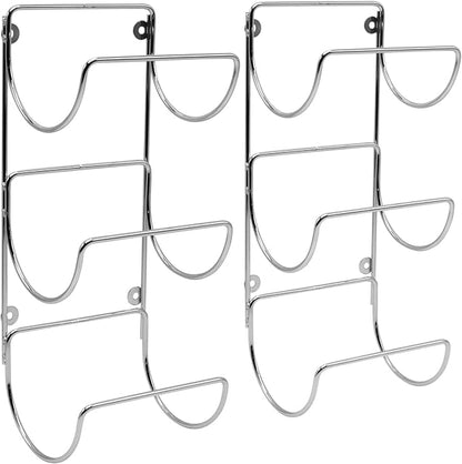 Sorbus Towel Holder for Bathroom Wall - 6 Level Wall Mounted Towel Rack Shelves for Rolled Bath Towels, Washcloths, Linen - Silver Hanging Towel Racks for Bathroom, Spa, Salon, Towel Storage Organizer