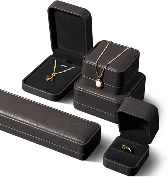 Earring Jewelry Box, Leather Earrings Box,Premium Jewelry Box Earrings,Luxury Earring Case (Brown)