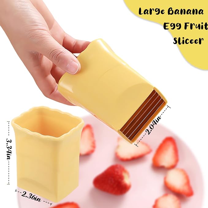 2 Pack Cup Slicers | Egg Slicers | banana slicers | Strawberry Cutter | Quickly Making Fruit Vegetable Salad | Creative Kitchen Gadget COKSDUPID