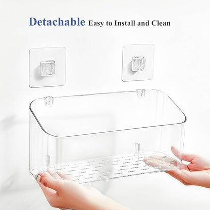 UNIKON Bath Toy Storage Holder, Bathtub Toy Organizer, Large Capacity Shower Caddy for Bathroom, Clear, 2 Pack