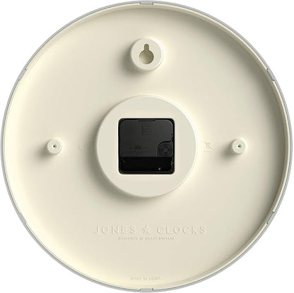 JONES CLOCKS® Studio wall Clock | Modern Round Style | 12 inch | Black | Easy to Read Numbers | Versatile Design for Kitchen, Living Room or Office
