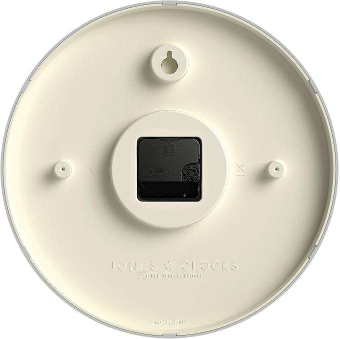JONES CLOCKS® Studio wall Clock | Modern Round Style | 12 inch | Yellow | Easy to Read Numbers | Versatile Design for Kitchen, Living Room or Office