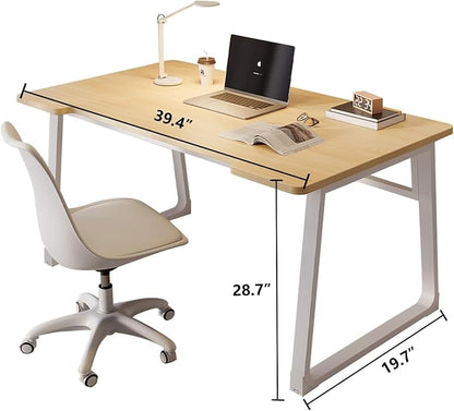Small Computer Desk Gaming Desk 31.5 inch Modern Simple Style White Writing Study Table for Home Office Bedroom Living Room Easy Assembly