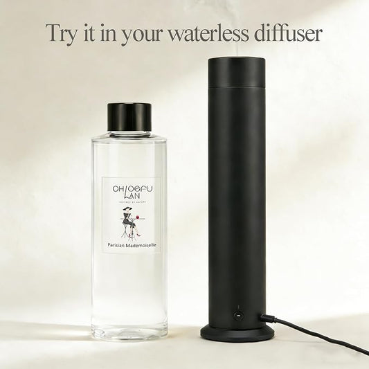 Parisian Mademoisellt Scented Oil Diffuser Refill 6.76 fl oz, Natural Essential Oil, Elegant Floral for Bedroom & Vanity, Best for SPA and Home, 0% Alcohol, Promote Sleep & Relieve Stress