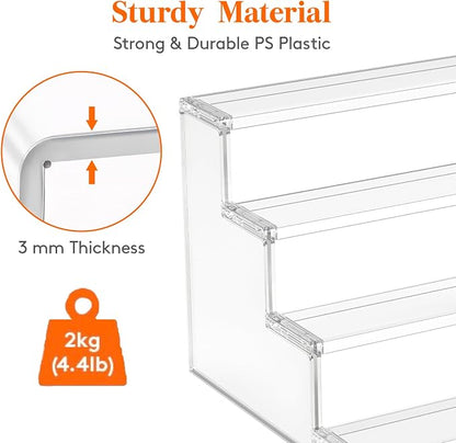 Lifewit Perfume Organizer, Bedroom Decor, Cologne Cupcake Stand, Tool-Free Assembly, Makeup Display Shelf for Vanity Bathroom Counter Storage, Clear, 30 cm/12", 1 Pcs