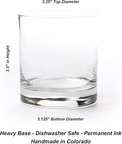 Black Lantern Mountain Trout Whiskey Glasses – Set of 2 11oz Old Fashioned Glasses with Gift Box