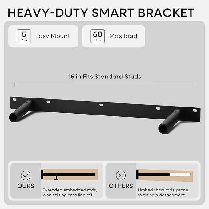 Homeforia 24 inch Golden Oak Floating Shelf, High End Solid Real Wood 24inch Small Floating Shelves for Wall Mounted, Oak Wooden 24in Floating Shelves, Heavy Duty Bracket, 24 X 6.5 X 1.75 in, Set of 3