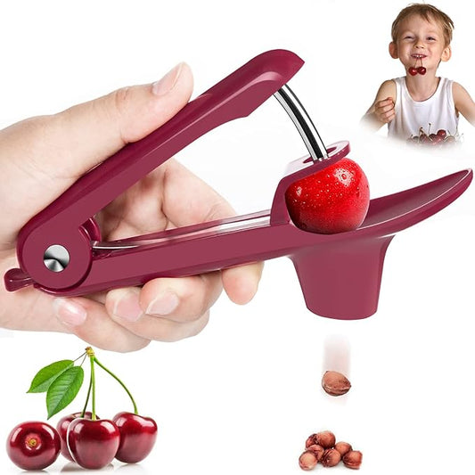 Cherry Pitter Olive Pitter Tool, Cherry Pitter Remover, Fruit Pit Core Remover with Space-Saving Lock Design for Make Fresh Cherry Dishes, Cherry Pie and Jam and Cocktail Cherries