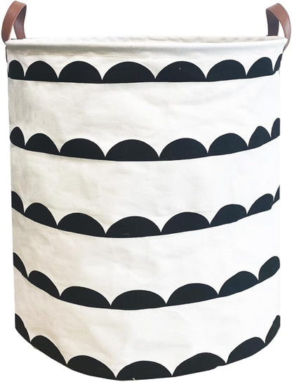 Waterproof Laundry Hamper Collapsible Laundry Basket Leather Handle Laundry Bag Large Clothes Storage Toy Organization for Bathroom Bedroom Laundryroom College Dorms (Hege-003)