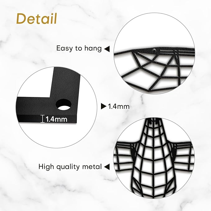 SIGNLEADER Metal Wall Art Decor Flying Bird Minimalist Modern Abstract Wall Sculpture Hangings Home Decoration for Living Room, Bedroom, Bathroom, Kitchen - 30" Black