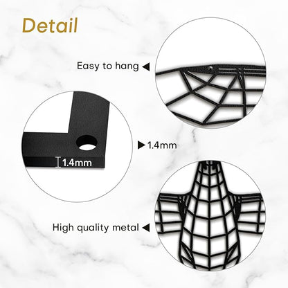 SIGNLEADER Metal Wall Art Decor Flying Bird Minimalist Modern Abstract Wall Sculpture Hangings Home Decoration for Living Room, Bedroom, Bathroom, Kitchen, Outdoor - 36" Black