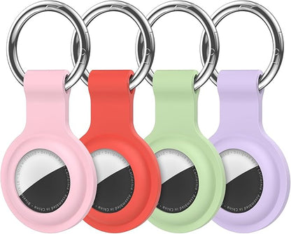 Compatible with AirTag Holder Case Keychain 4 Pack, for AirTag 1st & 2nd Generation Key Chain Ring Case Cover for Air Tag Holder GPS Tracker Item Air Tags Finders Air Tagholder for Kids,Bags,Luggages