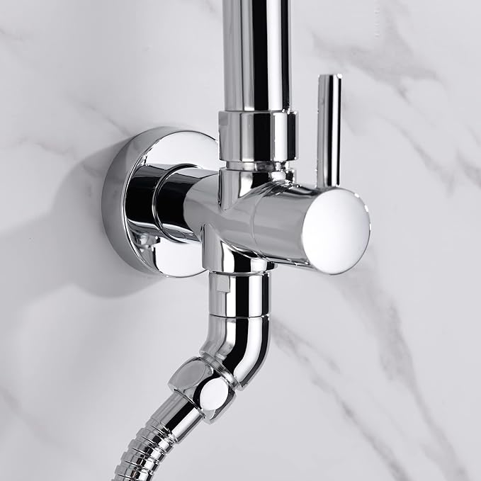 sumerain Retrofit Rain Shower Heads System with 9 Inch Shower Head 2.5GPM, Chrome Finish