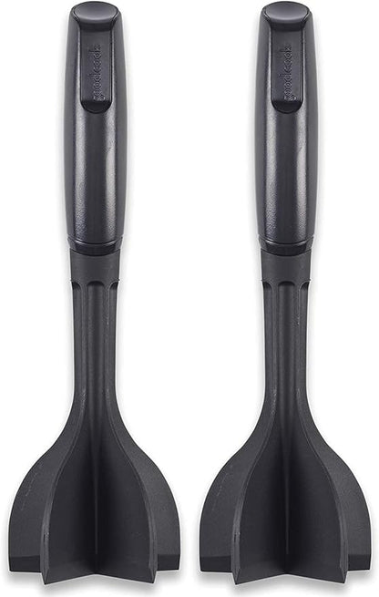 GoodCook Heat-Resistant Nylon Ground Meat Choppers with 5-Blade Heads, Ground Beef and Turkey Mixers and Choppers, Set of 2, Black