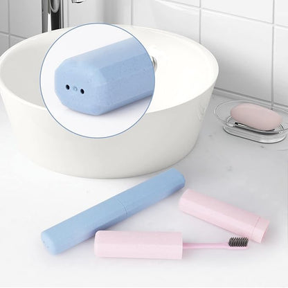 Hooqict 4 Pack Travel Toothbrush Case Portable Travel Toothbrush Holder Plastic Toothbrush Container Protector Cover for Traveling, Camping, Home, School, Business