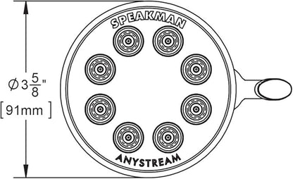 Speakman S-2251 Signature Icon Anystream Adjustable High Pressure Shower Head - 2.5 GPM Solid Brass Replacement Bathroom Showerhead, Polished Chrome