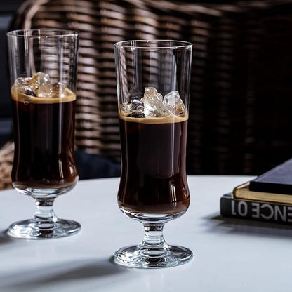 Krosno Cocktail & Long Drink Glasses, Set of 6, 10.1 oz, Avant-garde Collection – Pina Colada, Milkshake, Beer, Ice Cream, Cocktail Glass – Dishwasher Safe | Lead-Free Crystal Glass