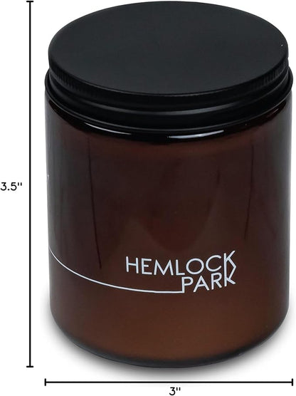 Hemlock Park Crackling Wood Wick Candle Handcrafted with Natural Coconut Wax (Standard 8 oz, Mission Fig)