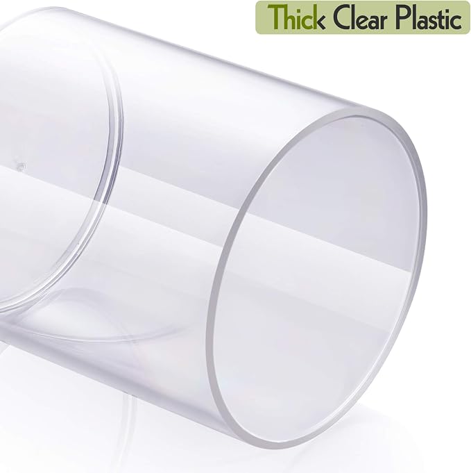 AOZITA 3 Pack Acrylic Qtip Holder Dispenser for Cotton Swab, Ball, Round Pads, Floss Picks - 10 oz Clear Plastic Apothecary Jar Set for Bathroom Canister Storage Organization, Vanity Makeup Organizer