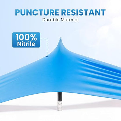Borje Nitrile Exam Gloves Large, 100 Count Disposable Gloves, Blue, Latex-Free Powder-Free, Food Safe, Cooking, Cleaning