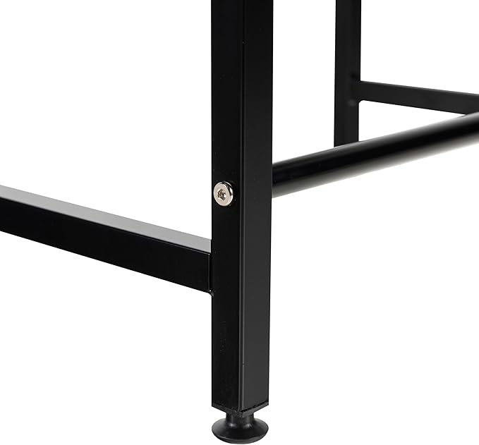 Storage Shelving Unit,2 Tier Microwave Stand with 4 Hooks for Kitchen Garage Pantry Closet Laundry Countertop Organizer (Black),Shelving Unit Bookshelf Utility Shelf,Metal Shelves for Storage.