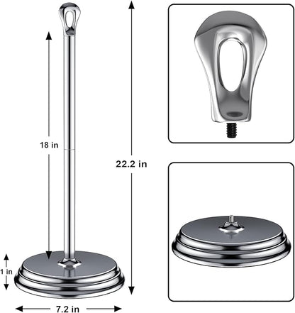 KASUNTO Toilet Paper Holder with Rustproof, Metal Free Standing Toilet Paper Stand Storage for Bathroom, Tissue Paper Roll Holder for Bathroom Accessories (Polished Chrome)
