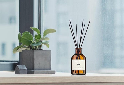 WEALD TRIBE Reed Diffuser Set for Bathroom Decor, Sticks Diffuser with Essential Oils Included | Ocean Scent 4.0 fl oz Fragrance Oil | Defusers for Home Living Room Shelf Decor Apartment Essentials