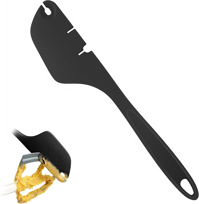 Silicone Spatula for Mixer Beater Scraper, Non-Stick Spatula for Baking, Scraping, Mixing, Cooking, Heat-Resistant Spatulas for Kitchen Aid Mixer Accessories, Multipurpose Kitchen Tools, Black
