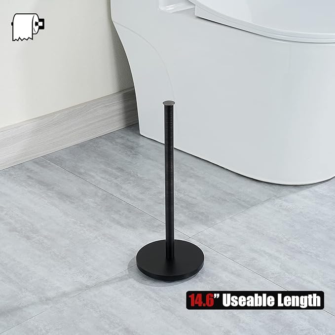 JQK Toilet Paper Storage Stand Oil Rubbed Bronze, 304 Stainless Steel Thicken 0.8mm Tissue Reserve Holder Dispenser for Bathroom, ORB, TPS180-ORB