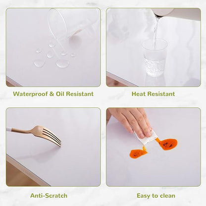 Clear Table Cover Protector, 12 x 54 Inch, 1.5mm Thick Plastic, Vinyl Table Protector for Desks